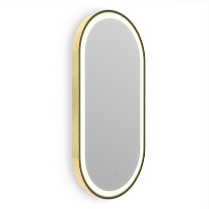 Lomax Light Capsule Mirror 40x80cm in Brushed Brass - Origins Living