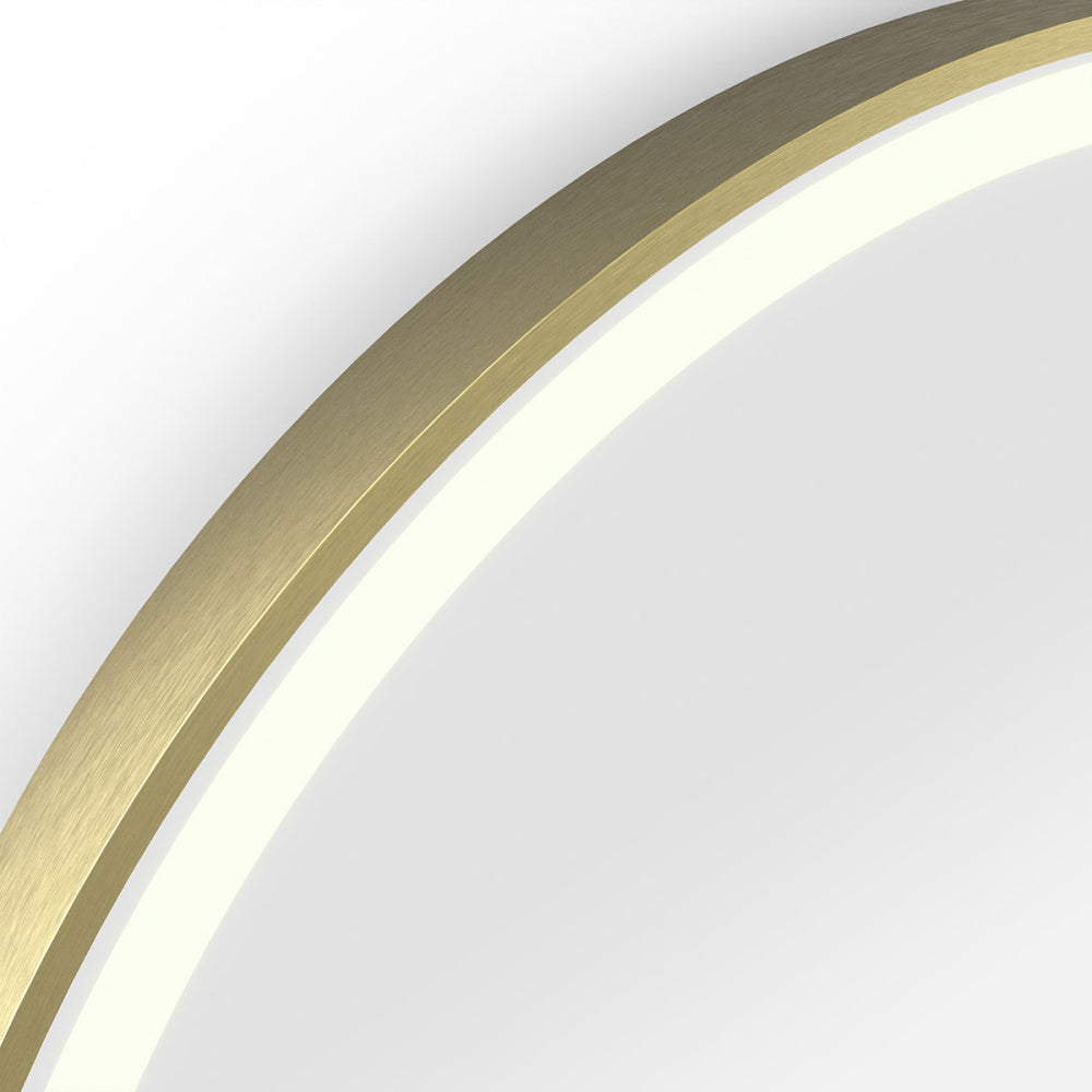 Lomax Light Capsule Mirror 40x80cm in Brushed Brass - Origins Living, view 2