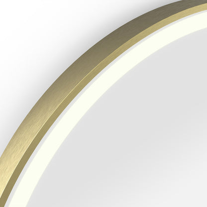 Lomax Light Capsule Mirror 40x80cm in Brushed Brass - Origins Living, view 2
