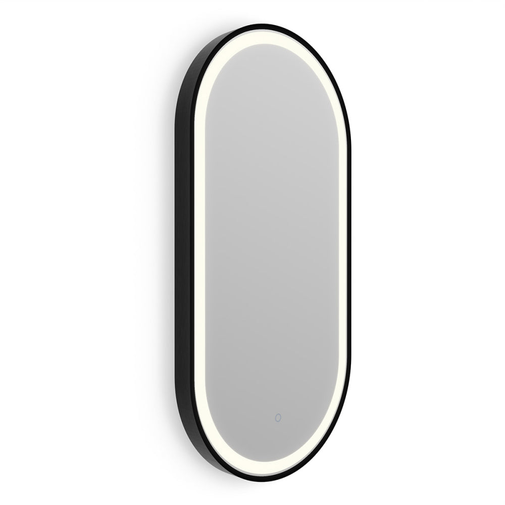 Lomax Light Capsule Mirror 40x80cm in Black - Origins Living