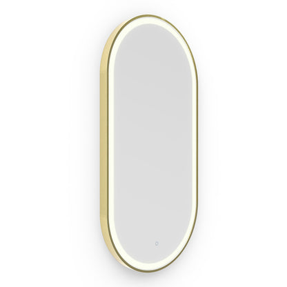 Lomax Light Capsule Mirror 50x100cm in Brushed Brass - Origins Living