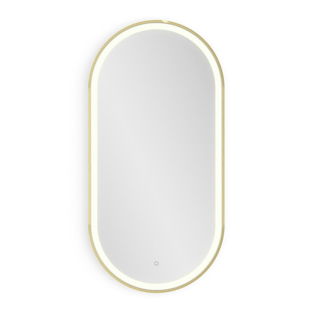 Lomax Light Capsule Mirror 50x100cm in Brushed Brass - Origins Living, view 3