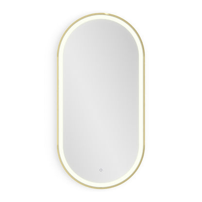 Lomax Light Capsule Mirror 50x100cm in Brushed Brass - Origins Living, view 3