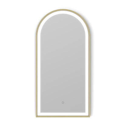 Lomax Light Arch Mirror 40x80cm in Brushed Brass - Origins Living, view 3