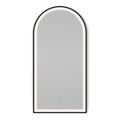 Lomax Light Arch Mirror 50x100cm in Black - Origins Living, view 4