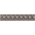 Gray ceramic tile london stone scroll moulding with raised rounded bead-like repeating pattern for decorative use
