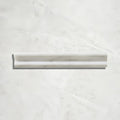 Long Island Marble Dado honed finish white marble baseboard with smooth polished surface and subtle veining