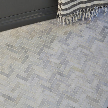 Long Island Marble Herringbone Mosaic