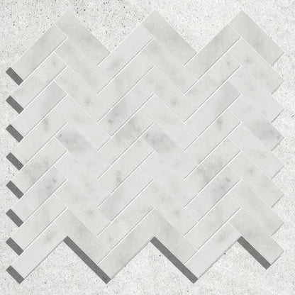 Long Island Marble Herringbone Mosaic