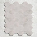 Long island marble small hexagon mosaic light gray marble tiles with subtle veining for elegant wall and floor decor