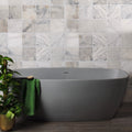 Long Island Marble Tumbled Finish 20 x 20cm as a kitchen splashback