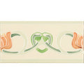 Lotus Tube-Lined Border Tile on County White – pattern detail