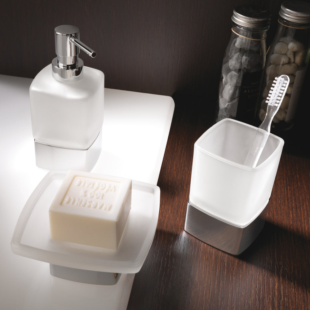 Lounge Soap Dish Freestanding in Chrome - Origins Living, view 2