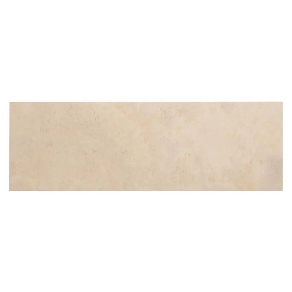 Beige louvre brushed marble 10x30cm rectangular tile with subtle natural stone veining for elegant wall or floor use