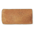 A rectangular lubelska brick terracotta with a rustic earthy brown terracotta surface and natural imperfections