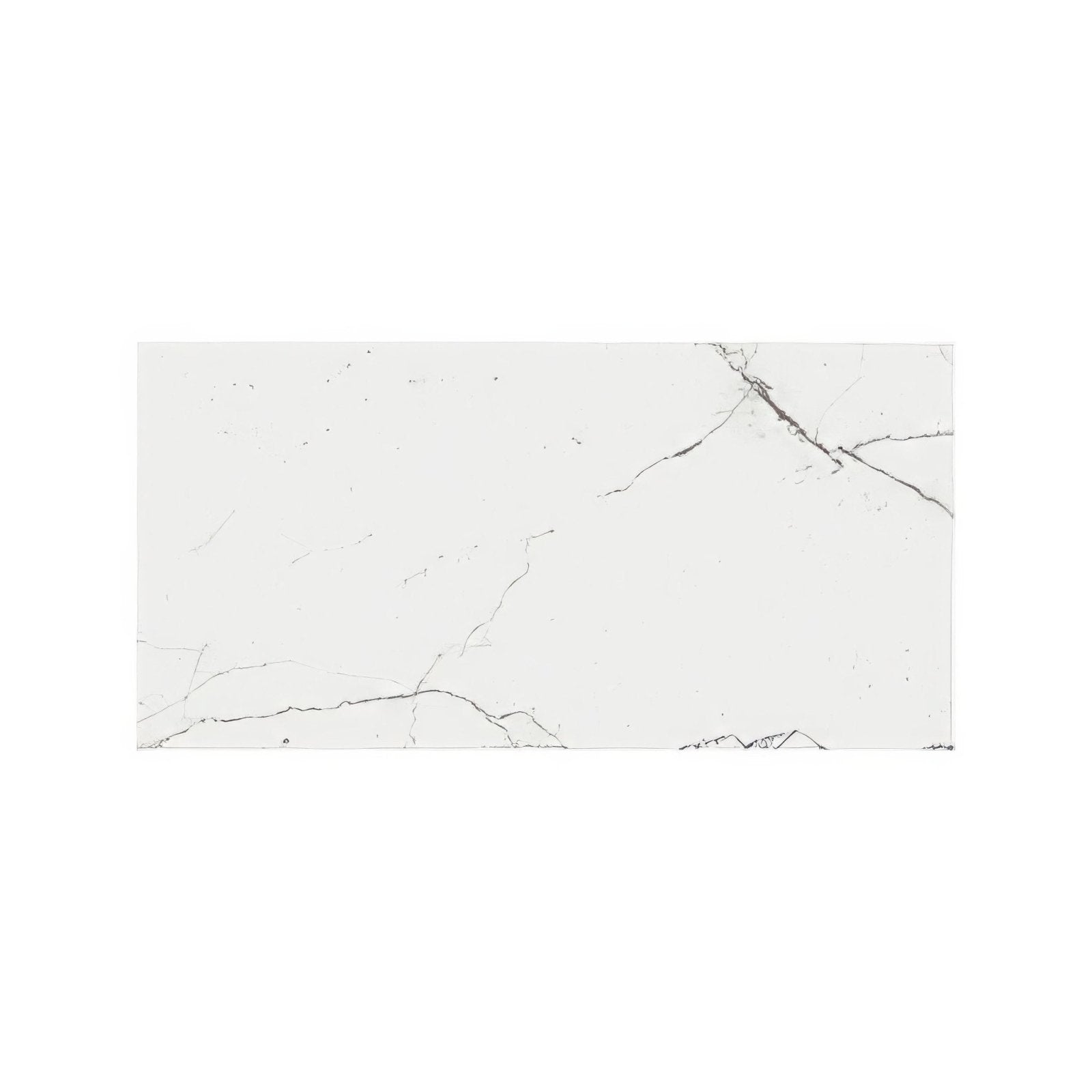 Lucca Statuario Venato white marble tile with subtle grey veining