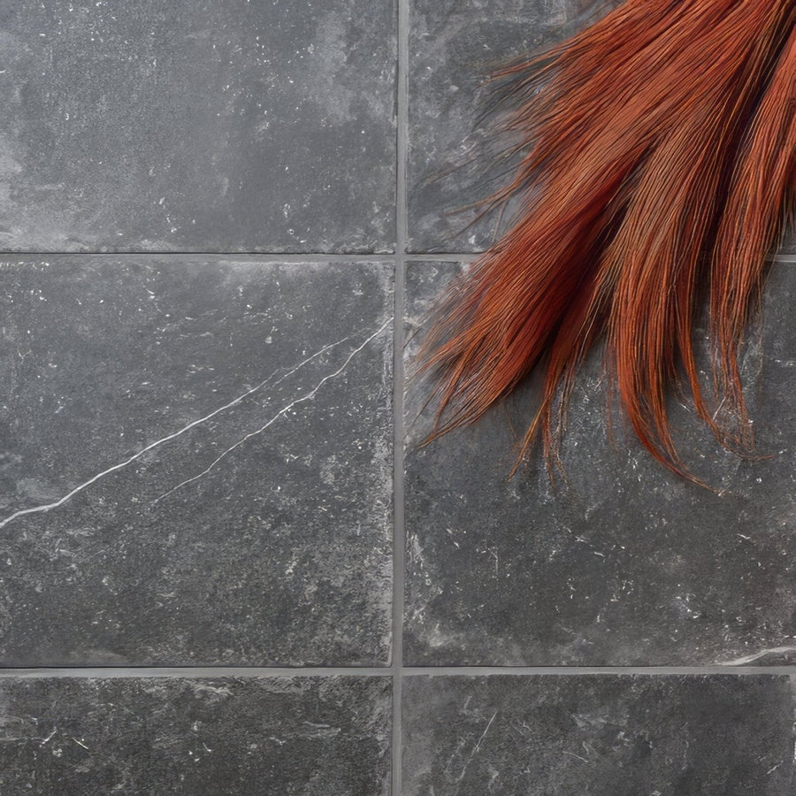 Ludlow Porcelain Charcoal Wall & Floor Tile 40x40cm
