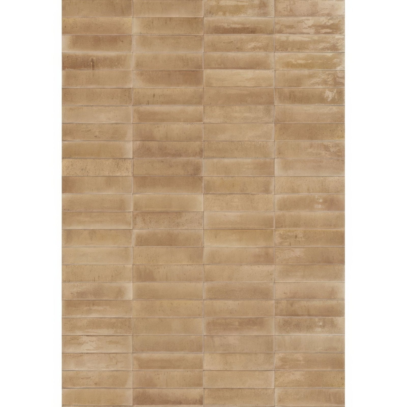 Beige luminous lume pesca-rosa pink gloss rectangular tiles with subtle textured finish arranged in horizontal rows