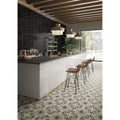 Luminous Lume White modern bar stools with woven wicker seats and black metal legs for stylish seating