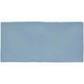 Lupin brick wall tile 20x10cm is a rectangular matte light blue ceramic tile with slightly uneven edges