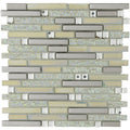 Lush Pearlescent Glass, Metal & Mirror Mix Random Mosaic – detail view 4