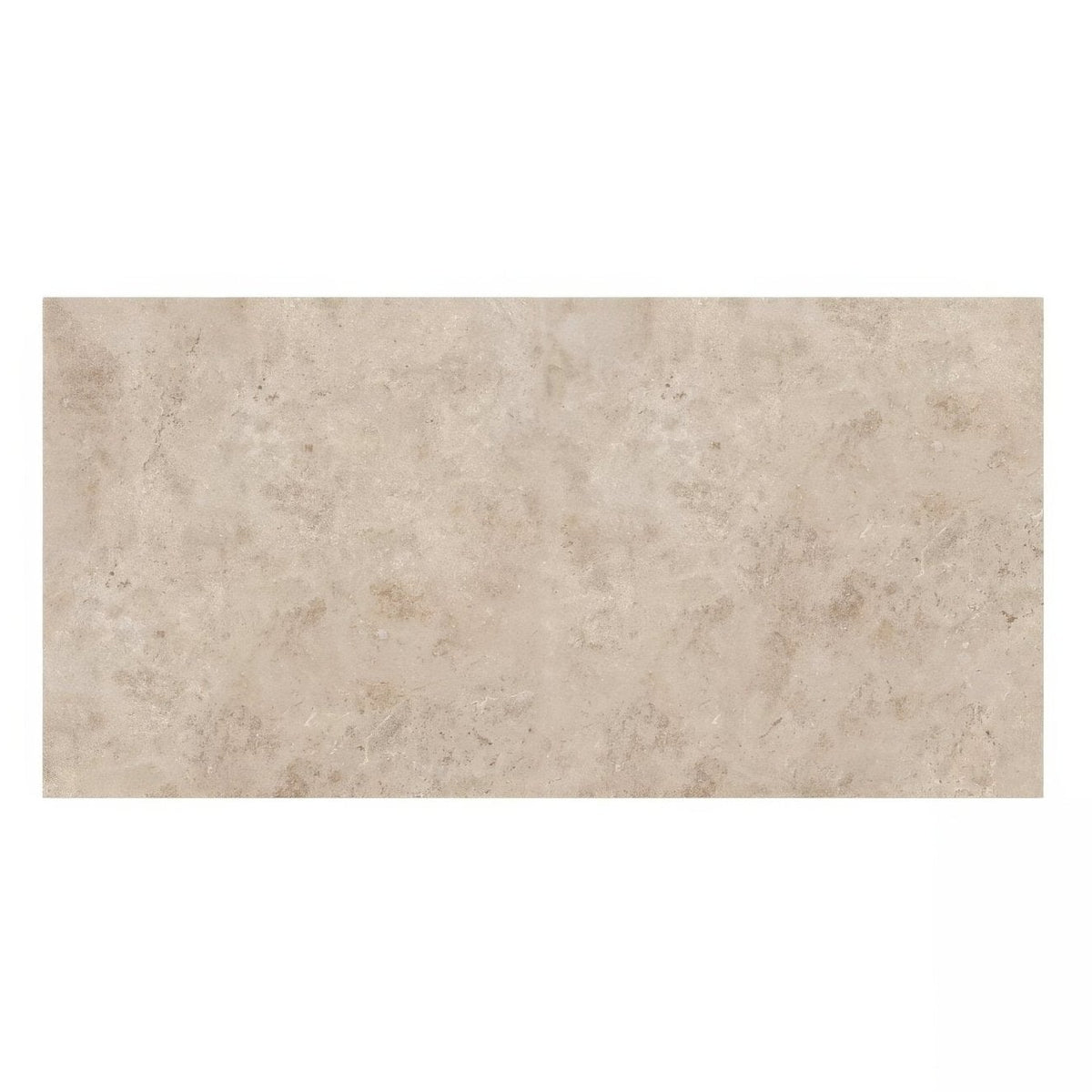 Lux beige rectangular tile 60 x 120cm with subtle natural stone texture and faint veining for elegant flooring