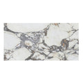 Lux Viola 60 x 120cm white marble slab with intricate gray and brown veining for elegant interior design