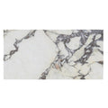 White marble slab lux viola 60 x 120cm with intricate black veining for elegant interior surfaces