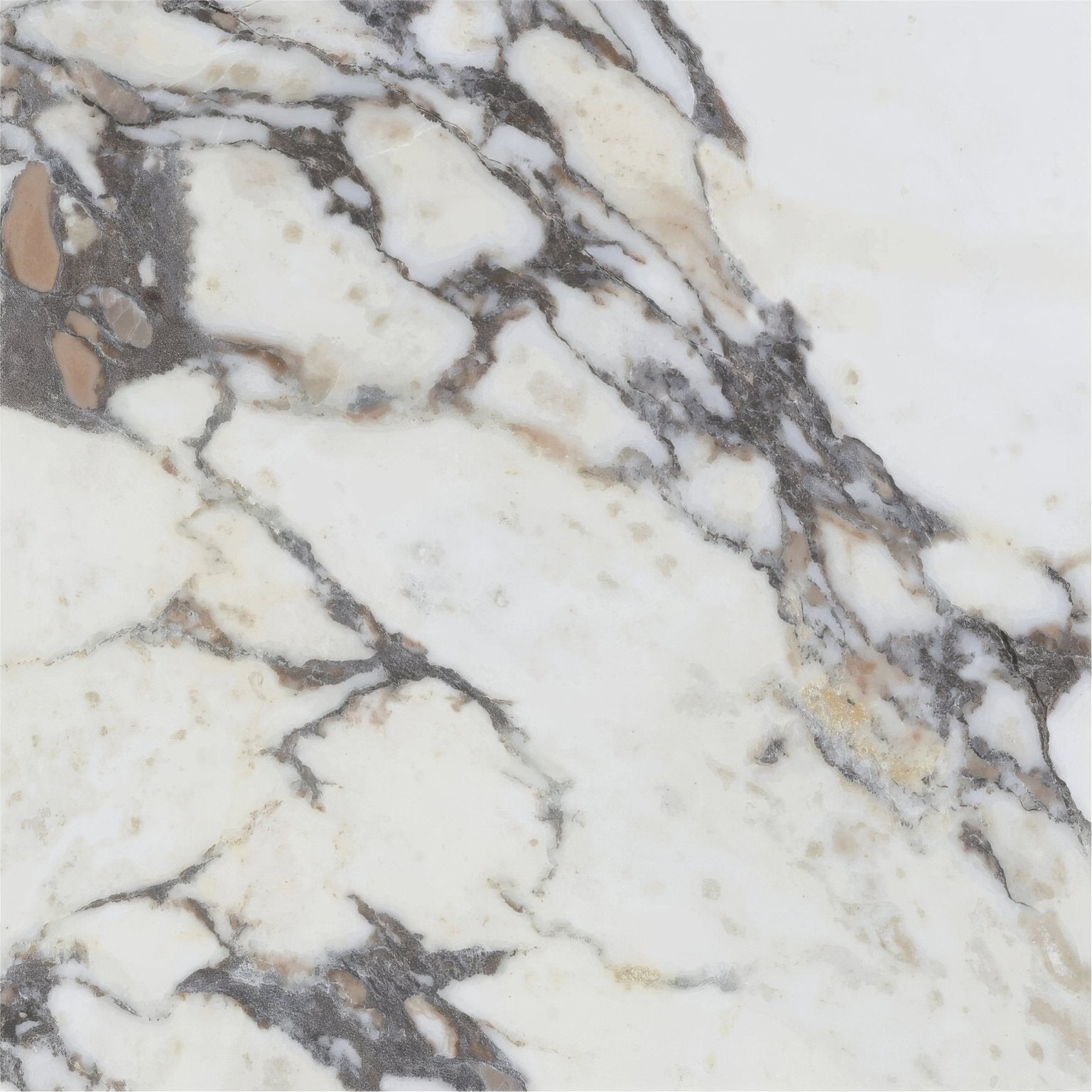 White marble slab lux viola 60 x 60cm with intricate gray and beige veining for elegant interior use