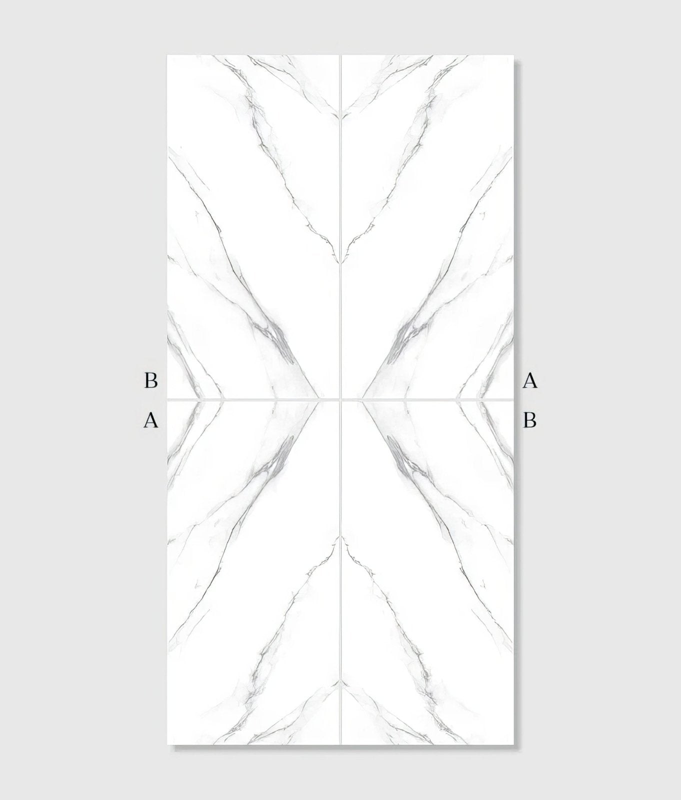 Magnifique Porcelain Statuario Bookmatched