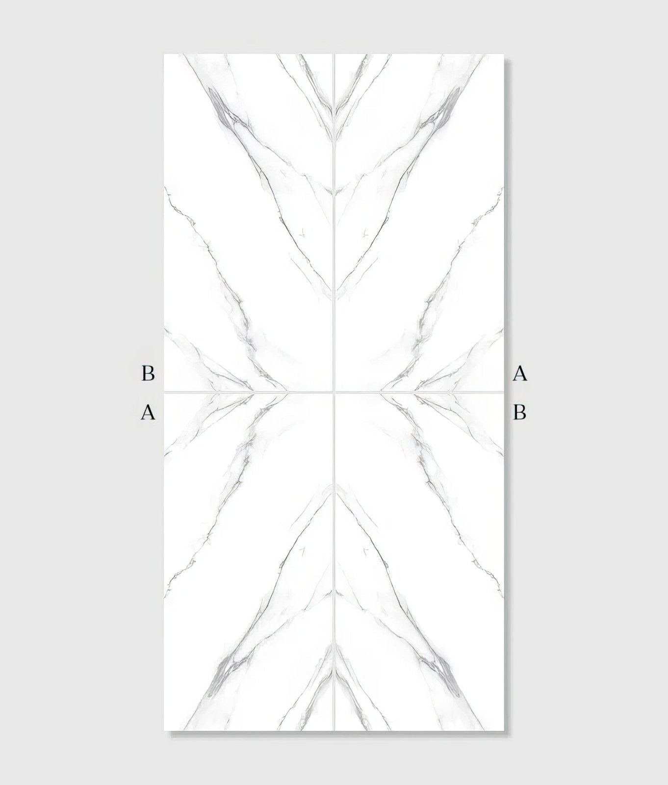 Magnifique Porcelain Statuario Bookmatched