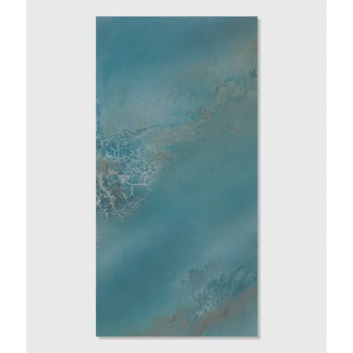 Maldives Porcelain Lagoon teal and grey marble-effect porcelain tile