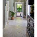 Mallory Limestone Tumbled Finish in a bathroom setting