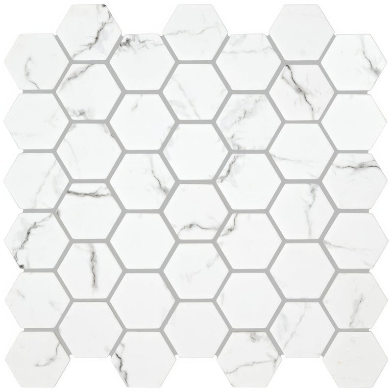 Malmo Hexagon White Mosaic