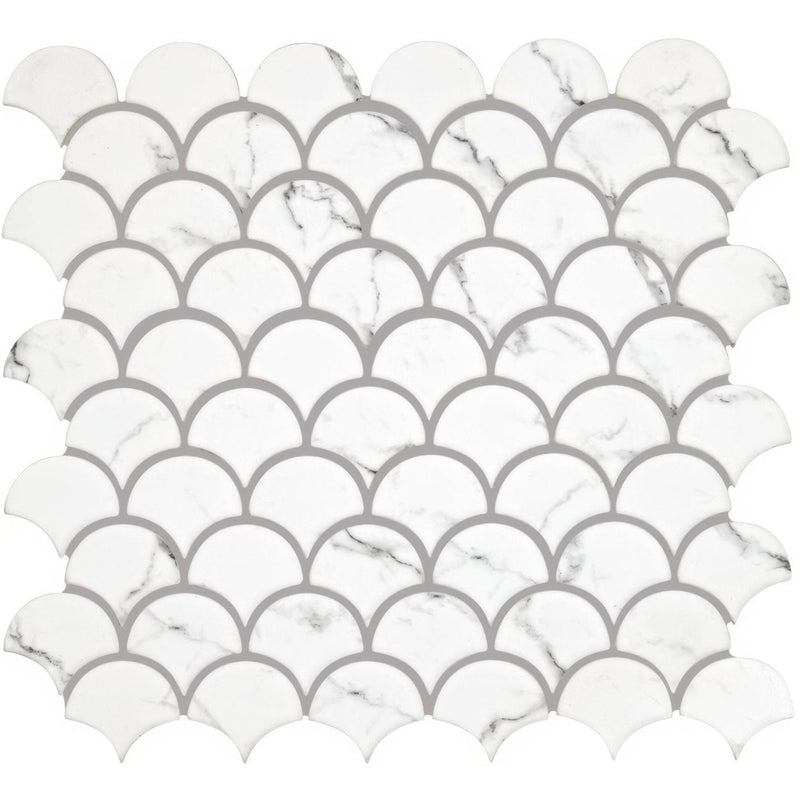 Malmo Scallop White Mosaic