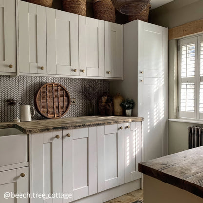 Malmo Willow Leaf White Mosaic