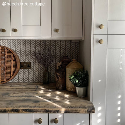 Malmo Willow Leaf White Mosaic