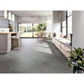 Gray concrete effect floor tiles manhattan 1800 ceniza matt with a smooth matte finish for modern interiors