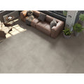 Beige rectangular floor tiles with a subtle matte finish from manhattan 1800 gris matt collection