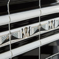 Manhattan Border With real Gold and Platinum on Brilliant White – pattern detail