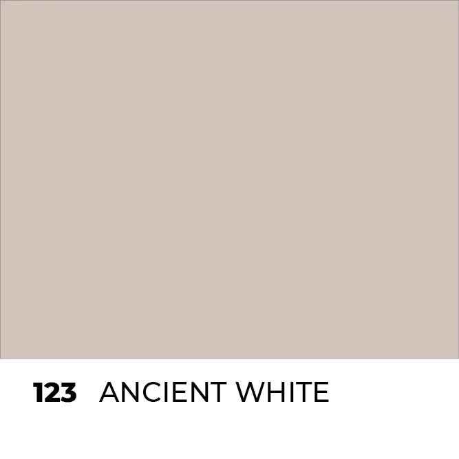 Ancient white paint swatch shade 123 for Mapei Ultracolour Plus grout featuring durable cement-based color
