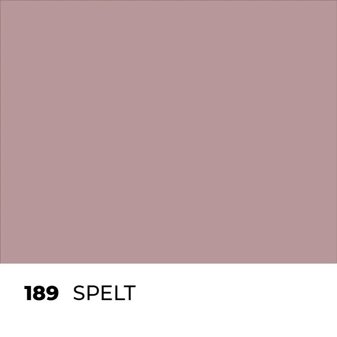 A solid muted mauve swatch labeled 189 spelt in mapei ultracolour plus grout color options