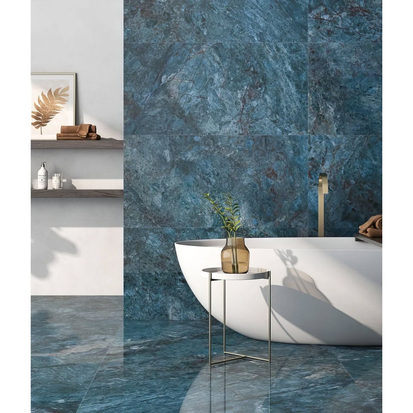 Marble Luxe Porcelain Azzurro