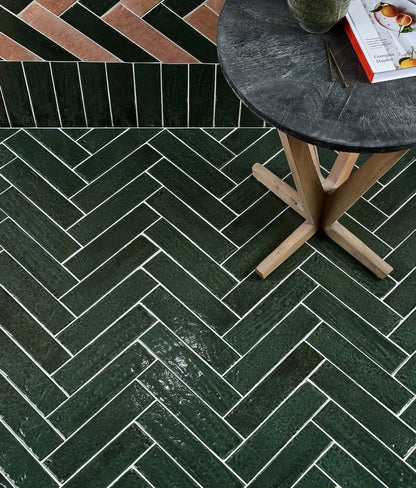 Marlborough Porcelain Parquet Forest Green Gloss