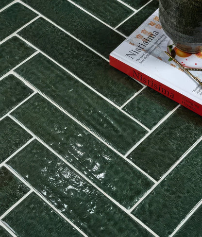 Marlborough Porcelain Parquet Forest Green Gloss