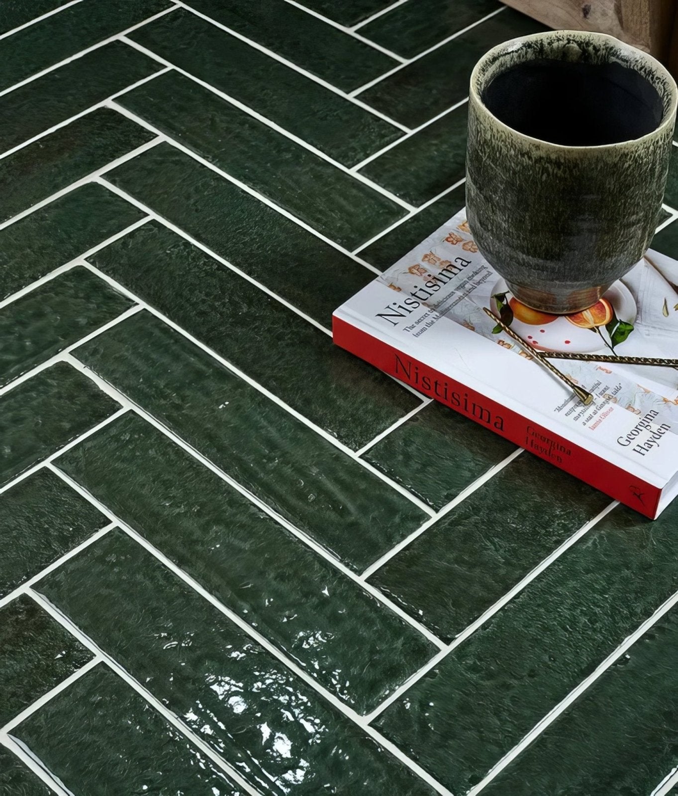 Marlborough Porcelain Parquet Forest Green Gloss