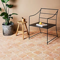 Black metal marlborough terracotta arabesque chair with ladder-back design flat seat and modern industrial lines