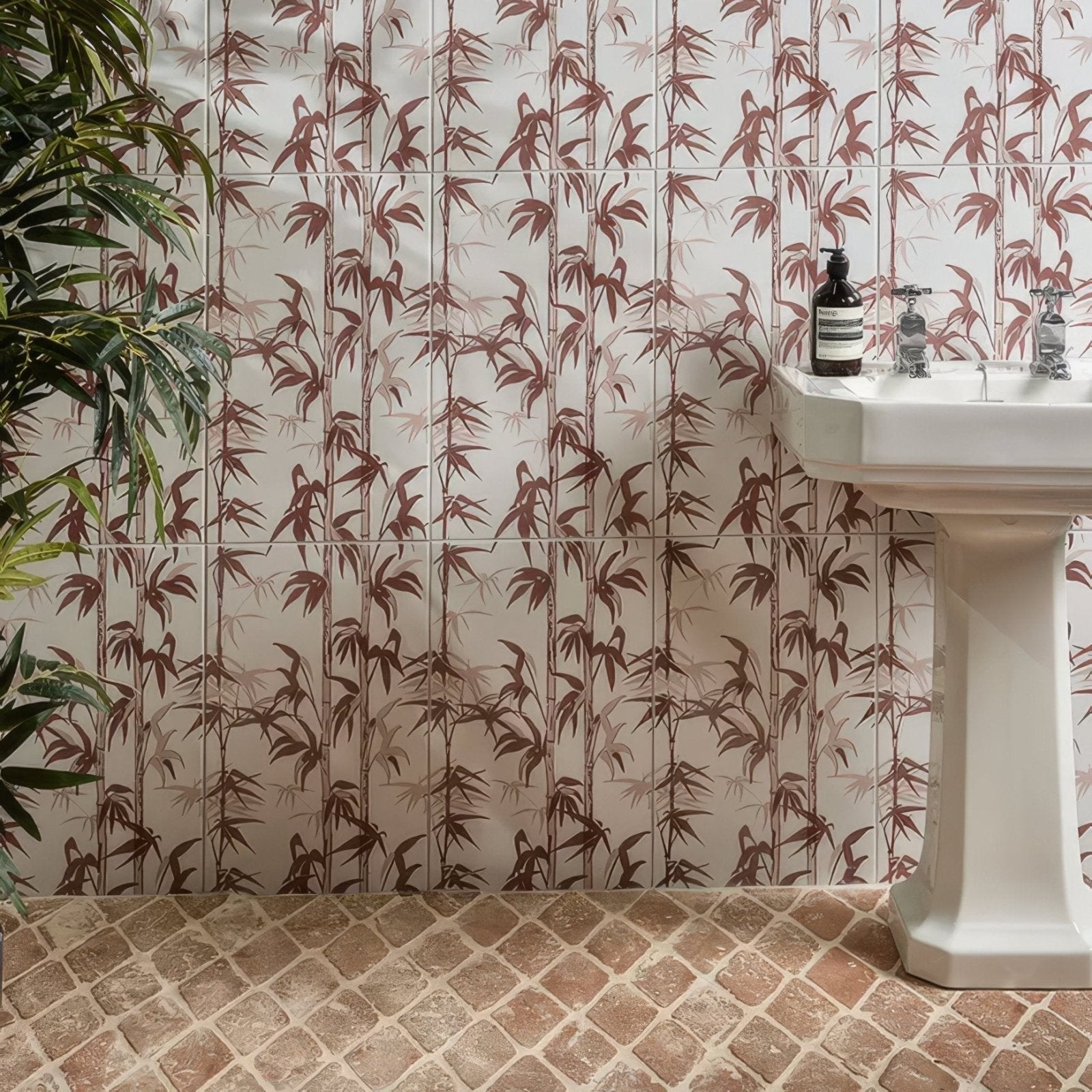 White pedestal sink marlborough terracotta diamond with classic design and smooth glossy finish