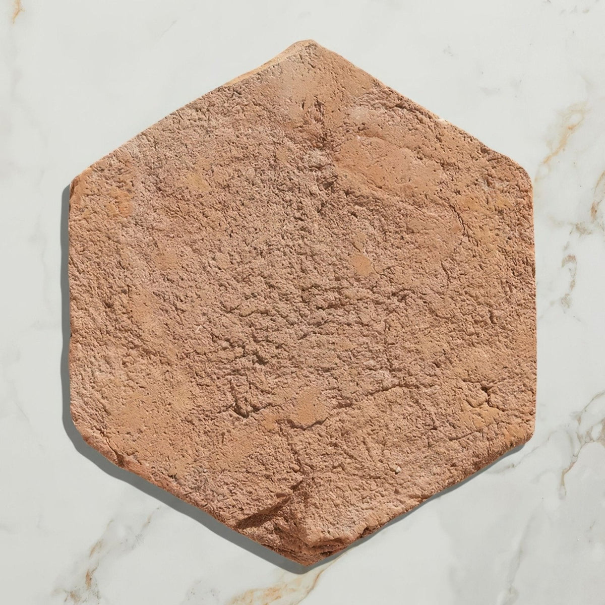 Marlborough Terracotta Hexagon – close-up of terracotta surface texture