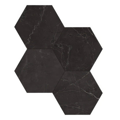 Marmi Nero Honed Hexagon Mosaic